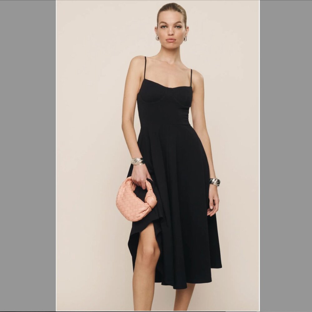 Reformation Serene Knit Organic Cotton Blend Midi Dress